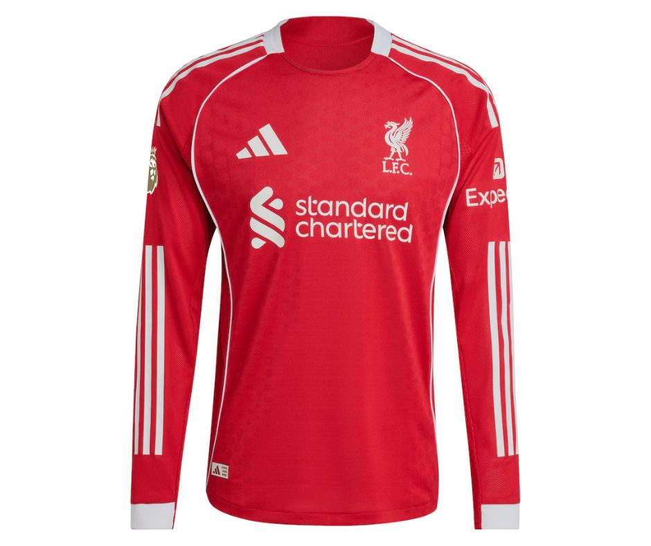 Liverpool 2025/26 Long Sleeve Home Jersey Shirt