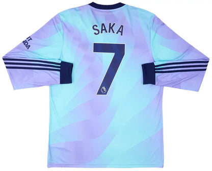 Arsenal Gunners 2024/25 Saka #7 Long Sleeve 3rd Jersey Shirt