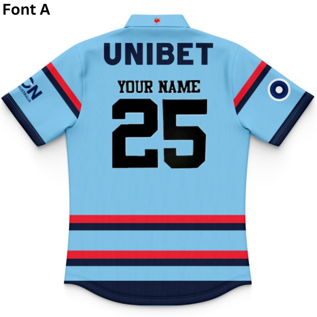 Sydney Roosters 2025 Kids Bondi Blue Training Polo Shirt