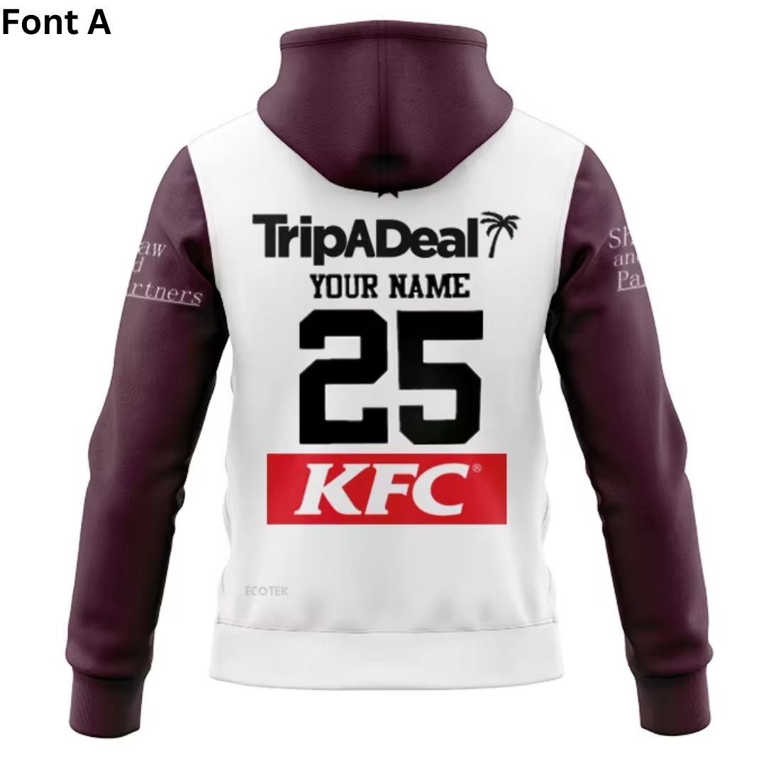 Manly Warringah Sea Eagles 2025 Away Hoodie with Zipper