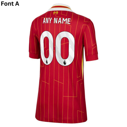 Liverpool 2024/25 Home Jersey Shirt (Add Your Own Name & Number)