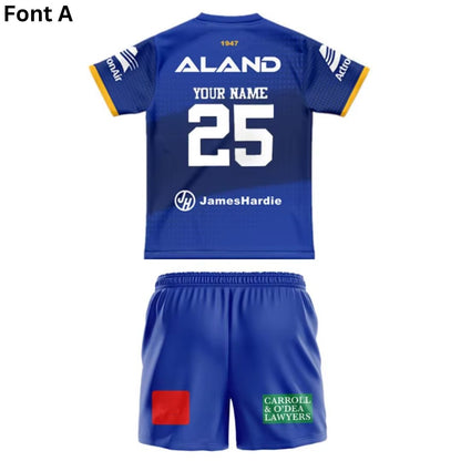 Parramatta Eels 2025 Kids Home Jersey and Shorts Kit