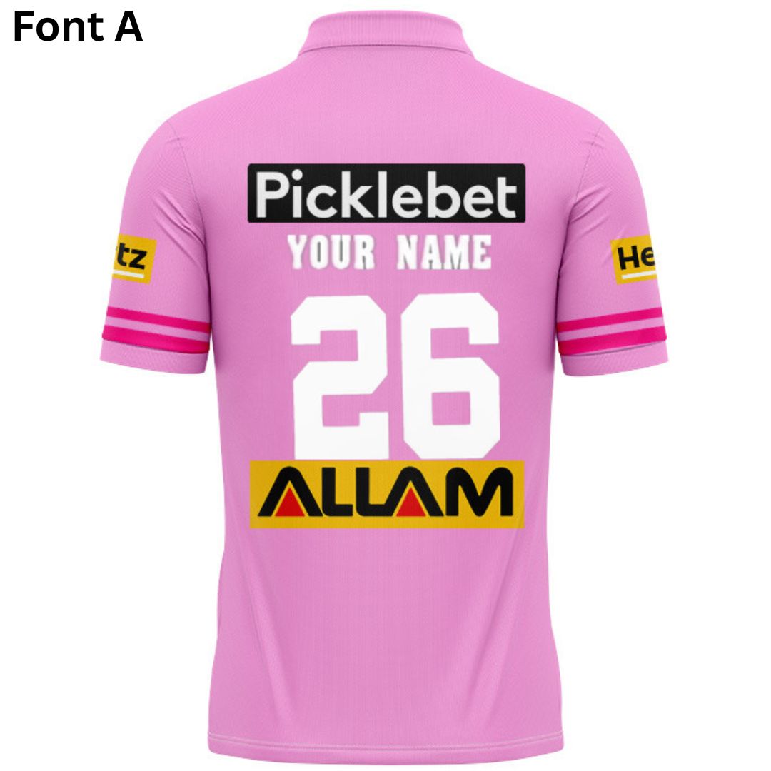 Penrith Panthers 2026 Pink Training Polo Shirt