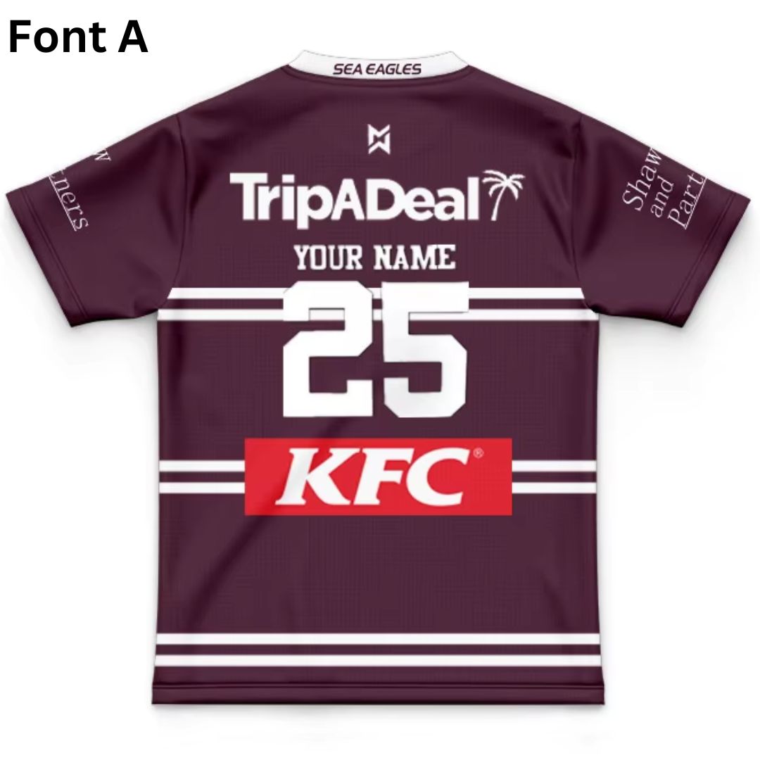 Manly Warringah Sea Eagles 2025 Kids Home Jersey