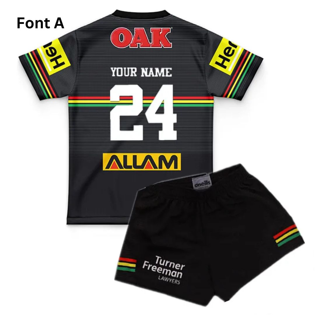 Penrith Panthers 2024 Kids Home Jersey and Shorts Kit