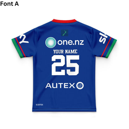 New Zealand Warriors 2025 Kids Home Polo Shirt and Shorts Kit