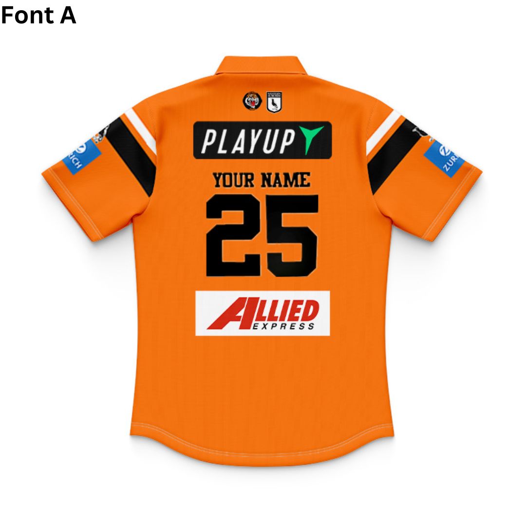 Wests Tigers 2025 Kids Away Polo Shirt and Shorts Kit