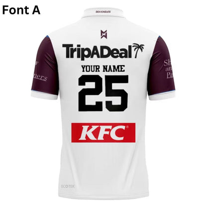 Manly Warringah Sea Eagles 2025 Away Polo Shirt