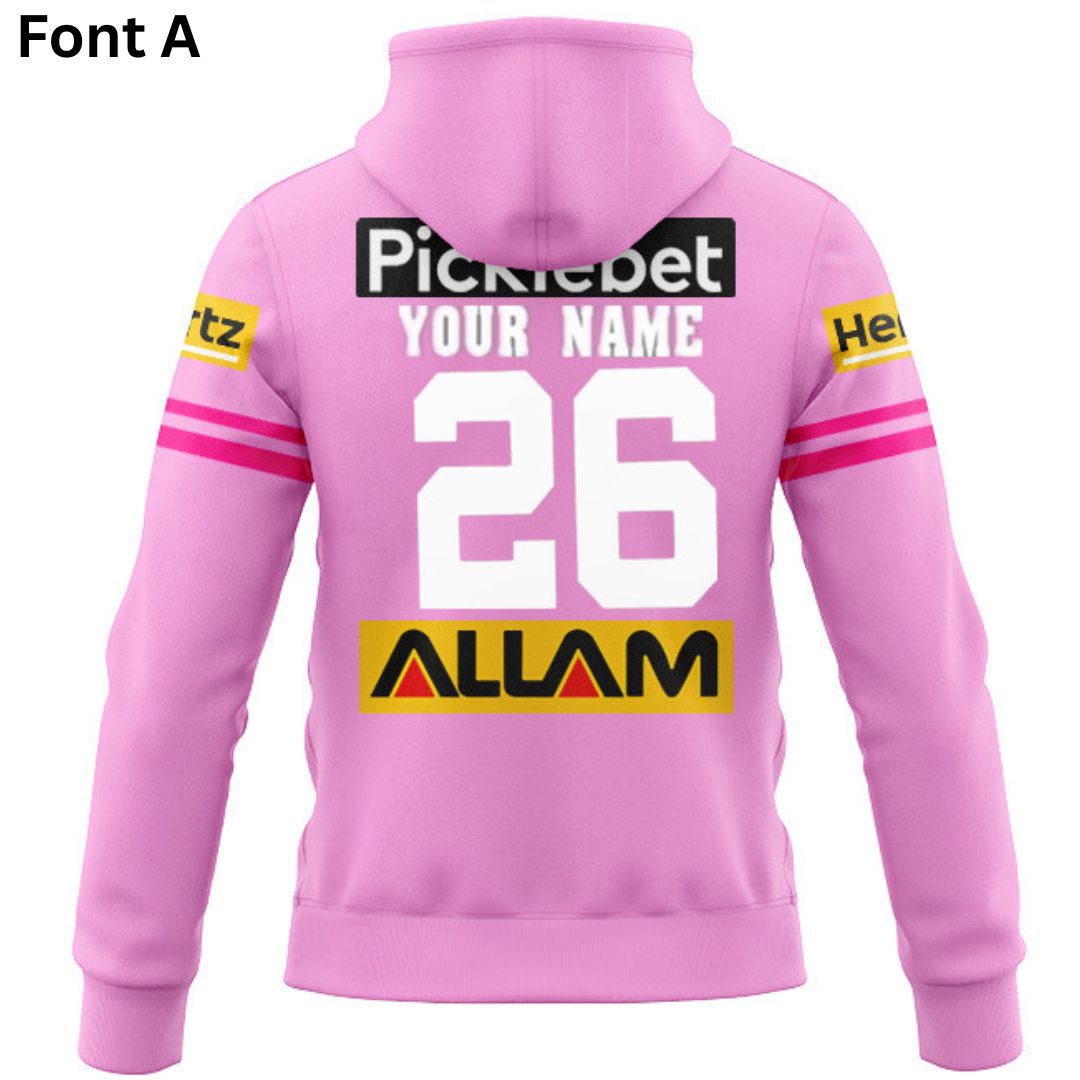 Penrith Panthers 2026 Pink Training Hoodie with Zipper