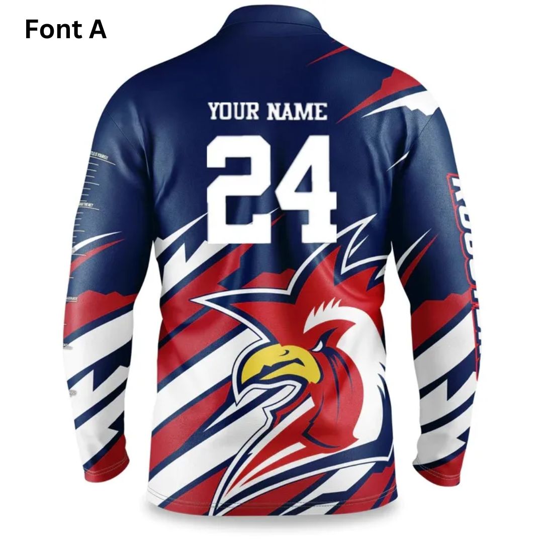 Sydney Roosters 2024 Long Sleeve Ignition Fishing Shirt