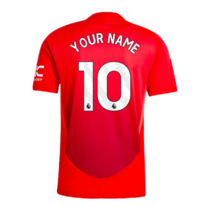 Manchester United 2024/25 Home Jersey Shirt (Add Your Own Name & Number)
