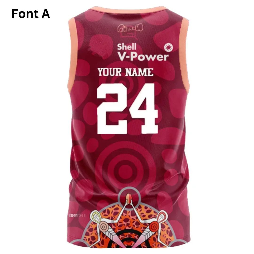 Queensland Maroons 2024 State Of Origin Carl Webb Indigenous Singlet