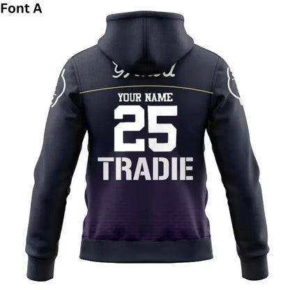 Melbourne Storm 2025 Warm Up Hoodie with Zipper