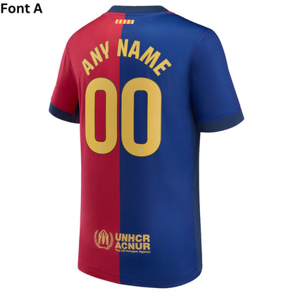 Barcelona 2024/25 Kids Home Jersey Shirt (Add Your Own Name & Number)