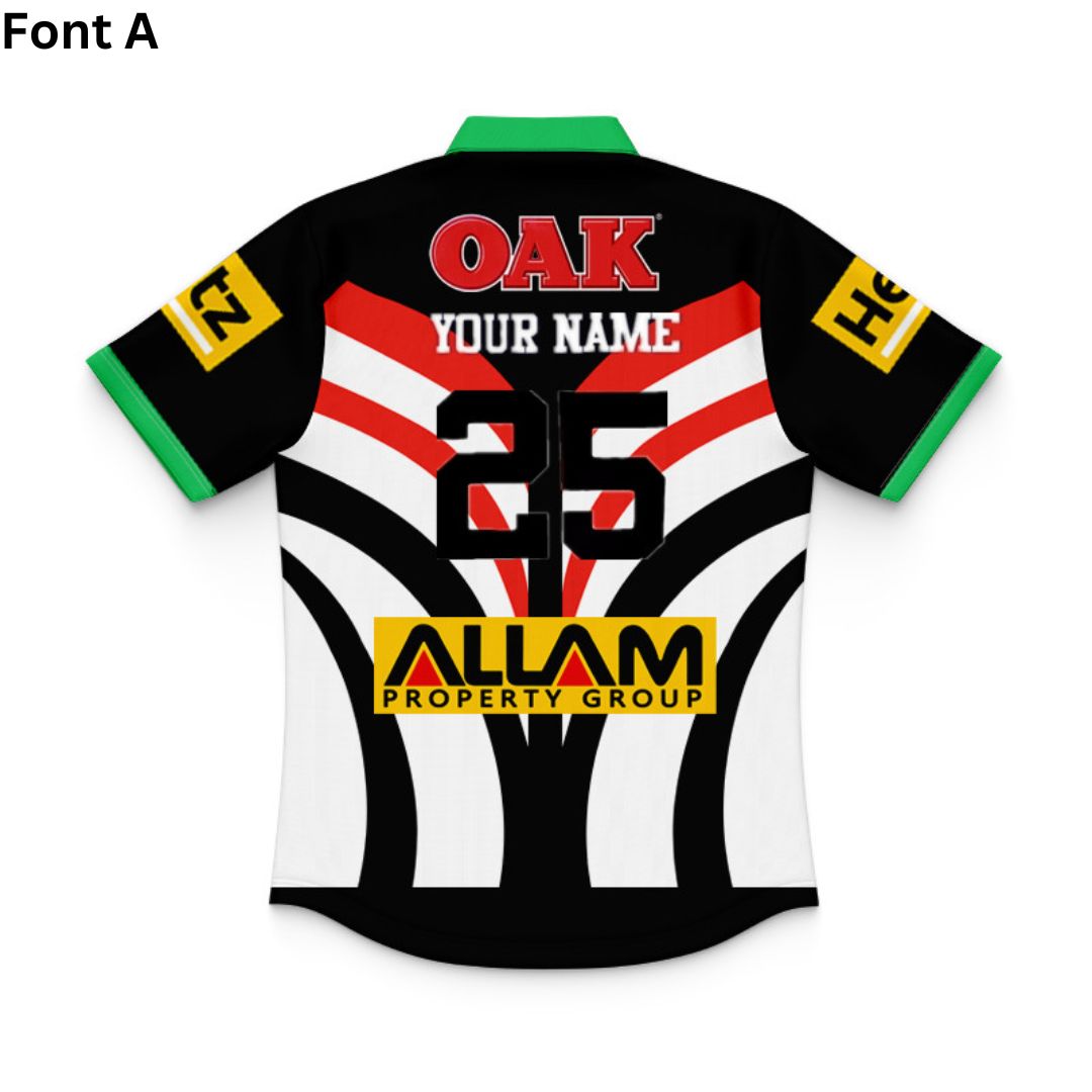 Penrith Panthers 2025 Kids Warm Up Polo Shirt