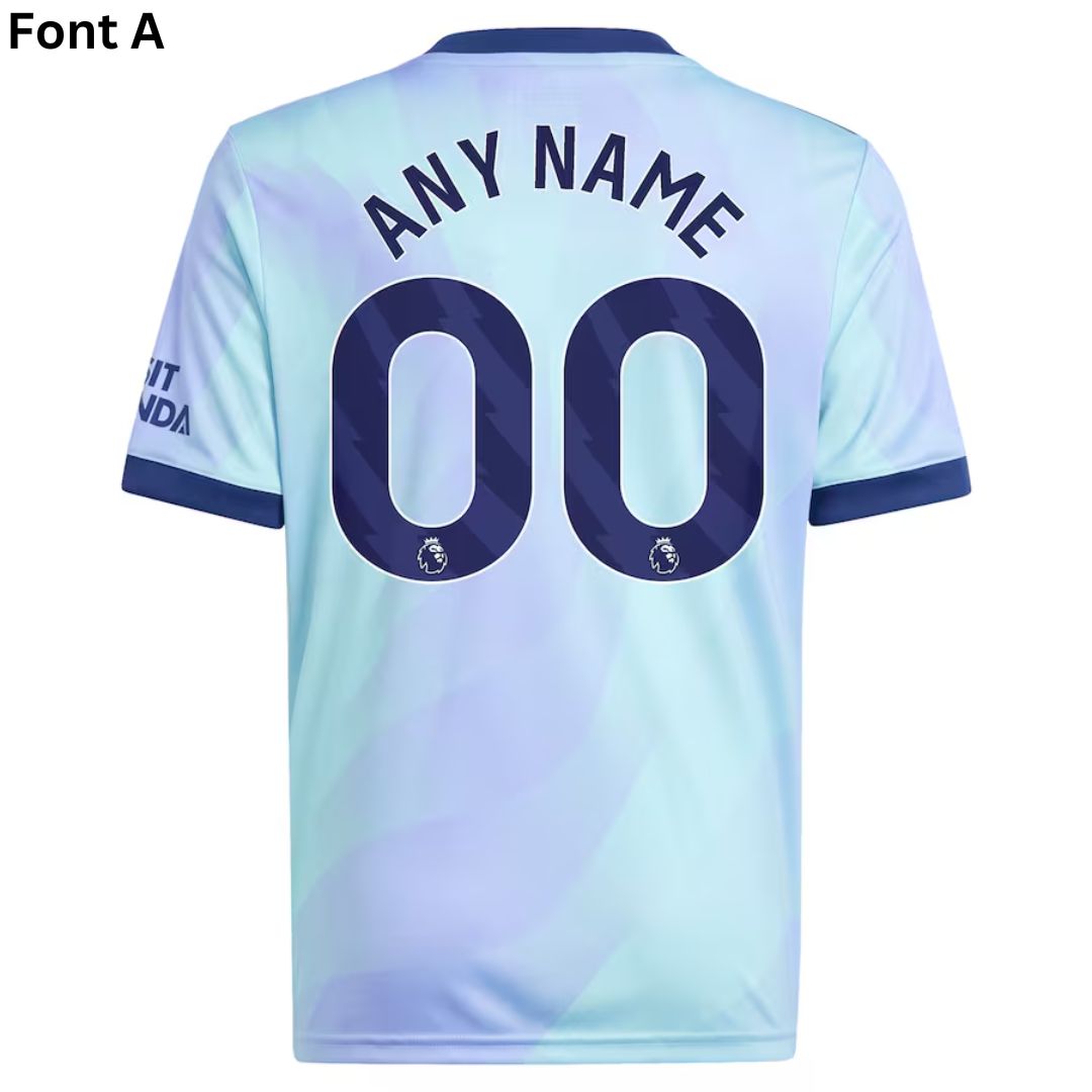 Arsenal Gunners 2024/25 3rd Jersey Shirt (Add Your Own Name & Number)