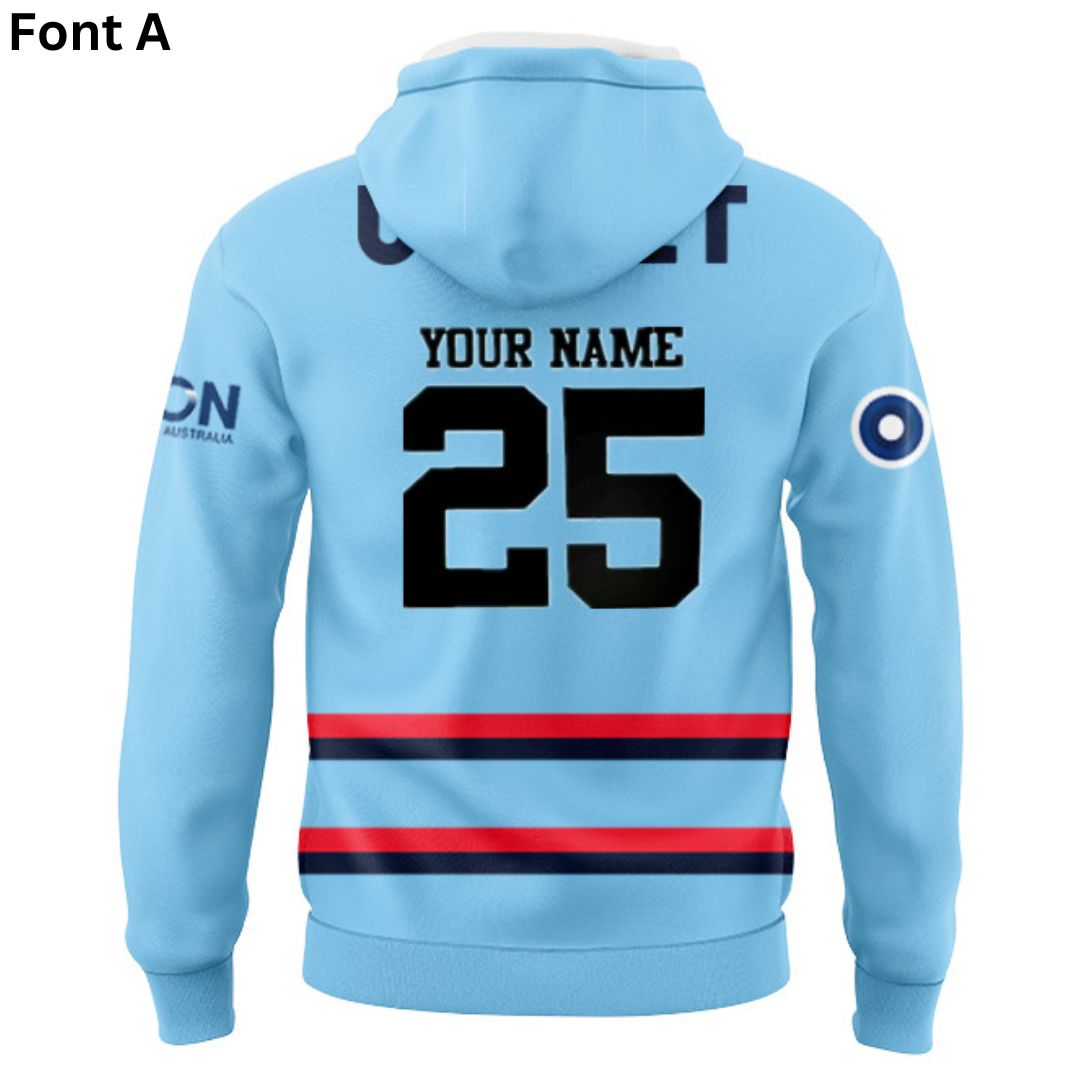 Sydney Roosters 2025 Bondi Blue Training Hoodie