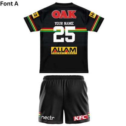 Penrith Panthers 2025 Kids Training Jersey and Shorts Kit