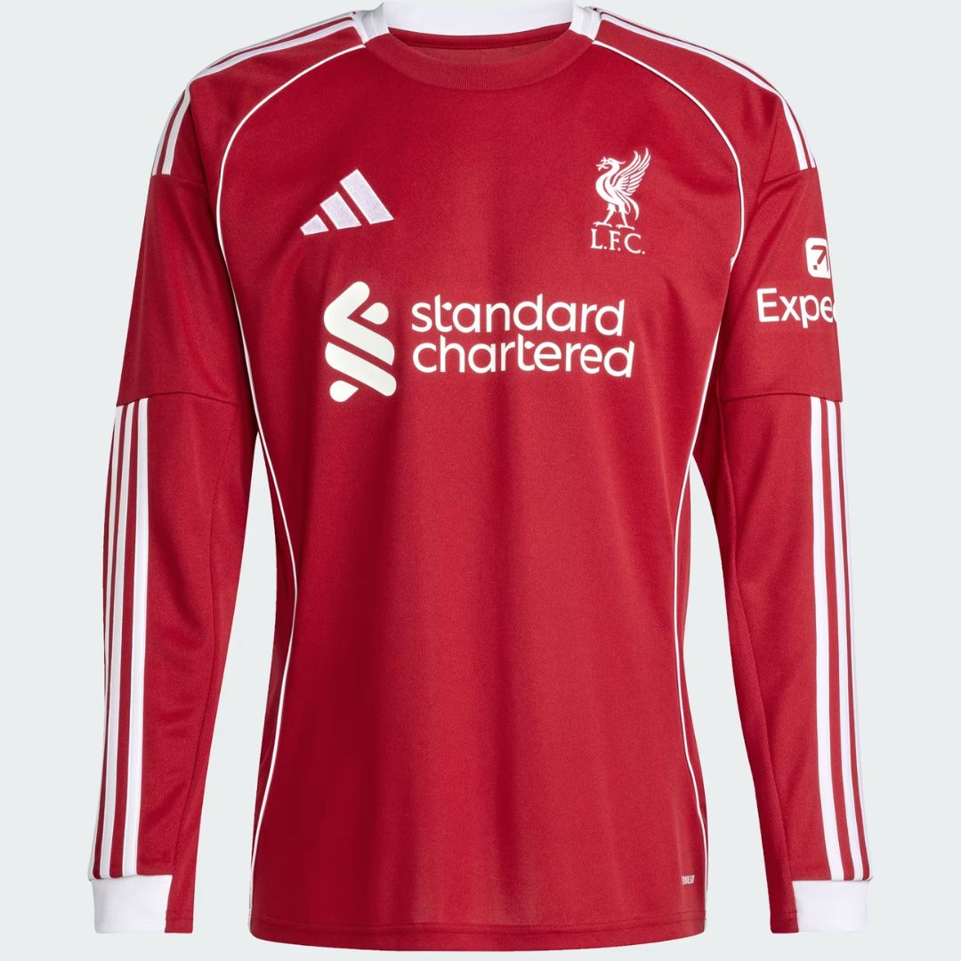 Liverpool 2025/26 Long Sleeve Home Jersey Shirt