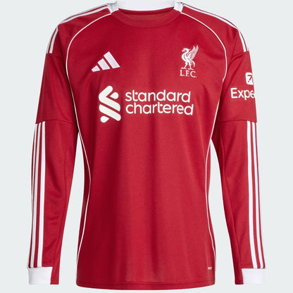Liverpool 2025/26 Long Sleeve Home Jersey Shirt