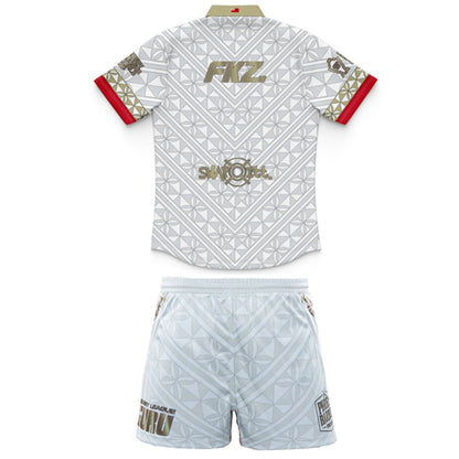 Mate Ma'a Tonga 2026 Kids World Cup Away Polo Shirt and Shorts Kit