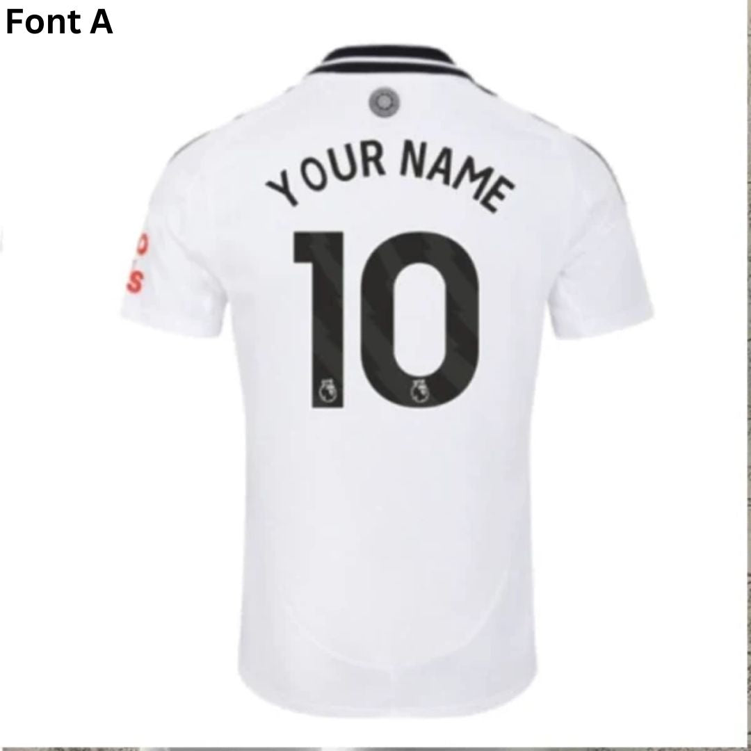 Fulham 2024/25 Home Jersey Shirt (Add Your Own Name & Number)