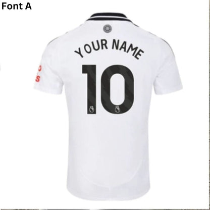 Fulham 2024/25 Home Jersey Shirt (Add Your Own Name & Number)