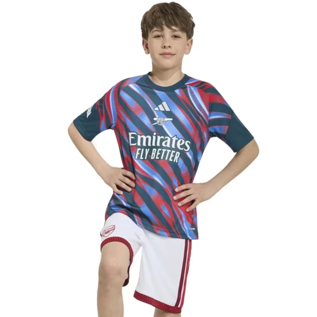 Arsenal Gunners 2026/27 Kid's Pre Match Shirt and Shorts Kit