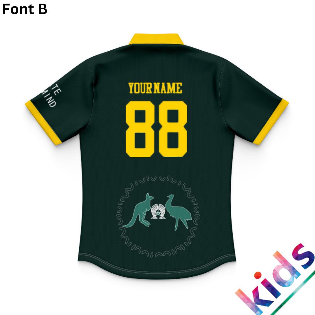 Australia Kangaroos 2024 Kids Home Polo Shirt