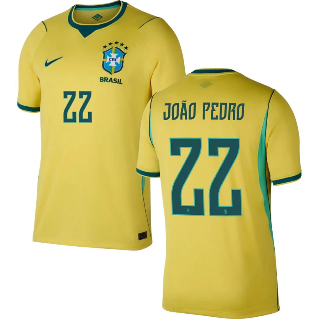Brazil 2026 World Cup João Pedro #22 Home Jersey Shirt