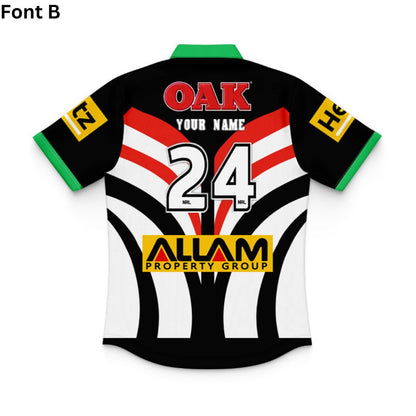 Penrith Panthers 2025 Kids Warm Up Polo Shirt