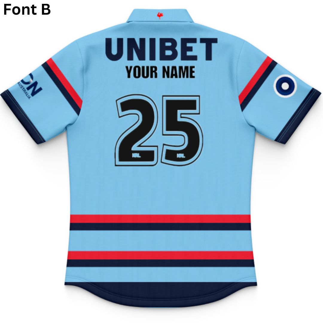 Sydney Roosters 2025 Kids Bondi Blue Training Polo Shirt