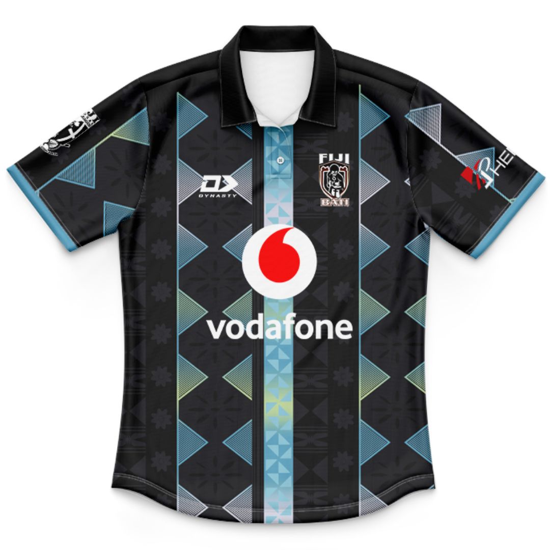 Fiji Bati 2026 World Cup Kids Black Training Polo Shirt