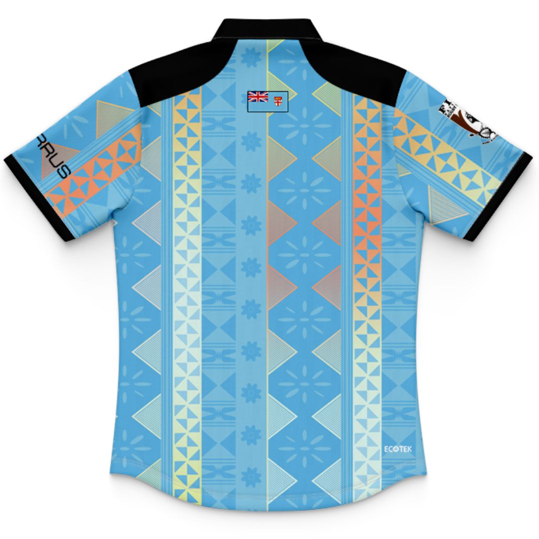 Fiji Bati 2026 World Cup Kids Cyan Training Polo Shirt
