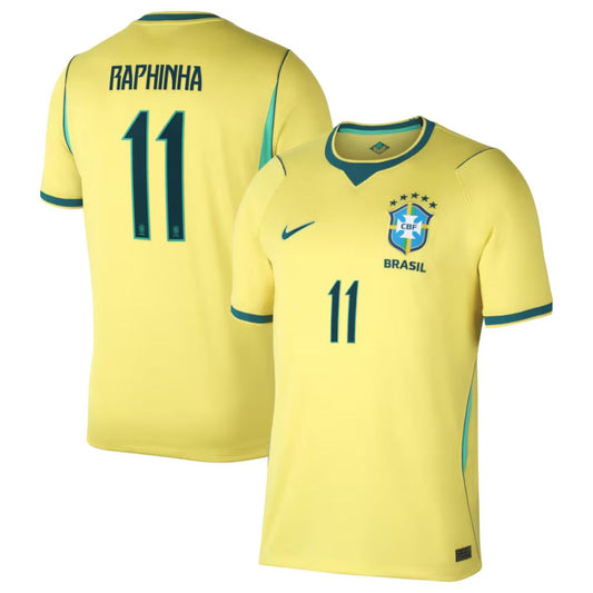 Brazil 2026 World Cup Raphinha #11 Home Jersey Shirt