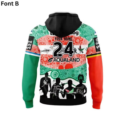 South Sydney Rabbitohs 2024 Indigenous Hoodie with Zipper