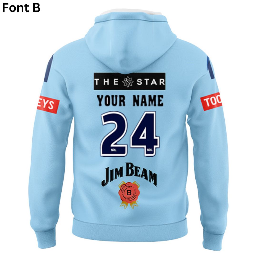 NSW Blues State Of Origin 2025 Home Hoodie with Zipper