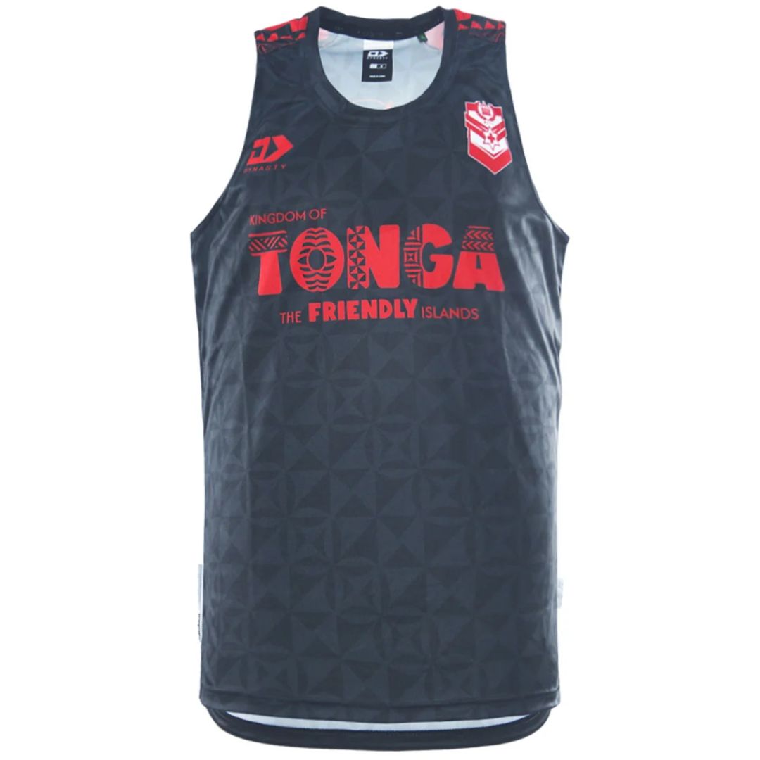 Mate Ma'a Tonga 2026 Black Training Singlet