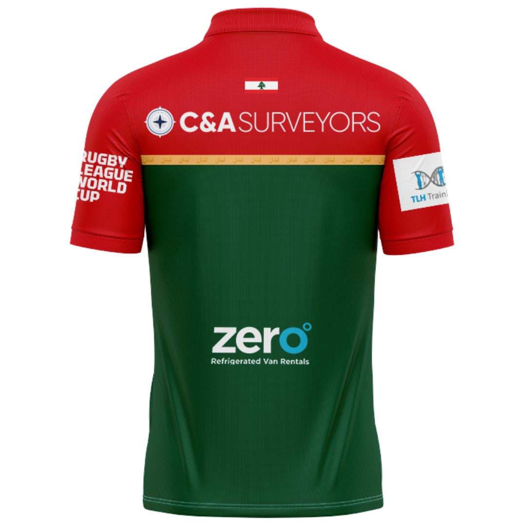 Lebanon Cedars 2026 Rugby League World Cup Home Polo Shirt