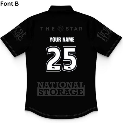 Brisbane Broncos 2025 Kids Black Polo Shirt