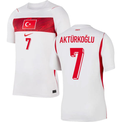 Türkiye (Turkey) 2026 World Cup Aktürkoğlu #7 Away Jersey Shirt