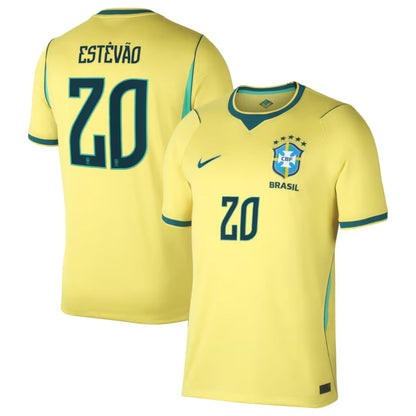 Brazil 2026 World Cup Estêvão #20 Home Jersey Shirt