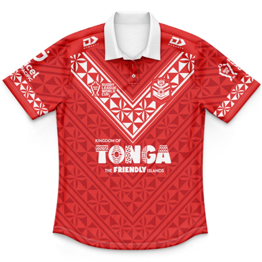 Mate Ma'a Tonga 2026 Kids World Cup Home Polo Shirt