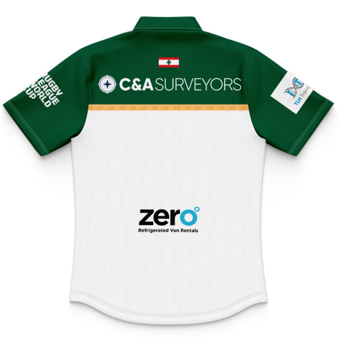 Lebanon Cedars 2026 Rugby League World Cup Kids Away Polo Shirt