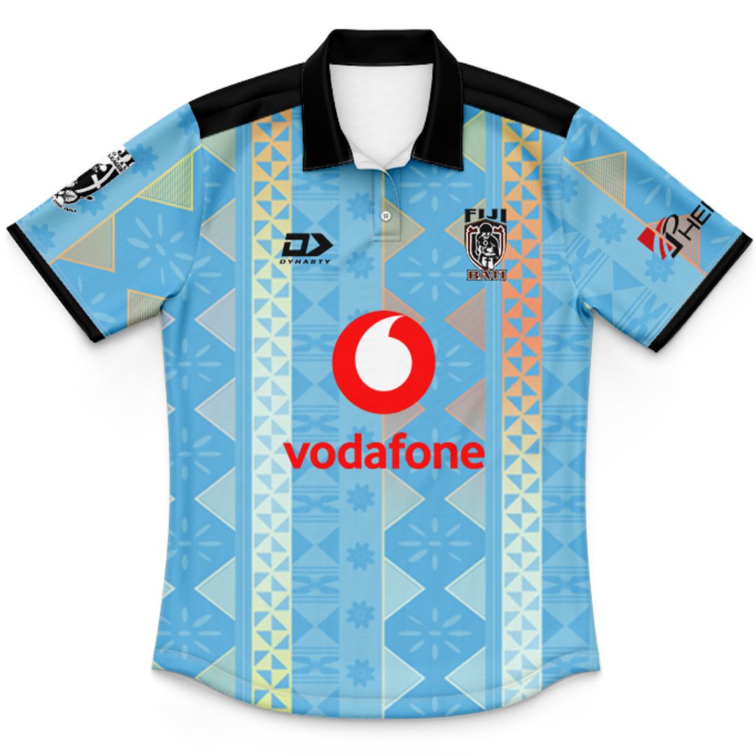 Fiji Bati 2026 World Cup Kids Cyan Training Polo Shirt
