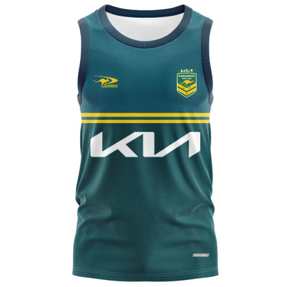 Australia Kangaroos 2026 Rugby League World Cup Pro Training Singlet