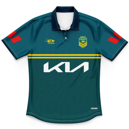 Australia Kangaroos 2026 Rugby League World Cup Kids Pro Training Polo Shirt