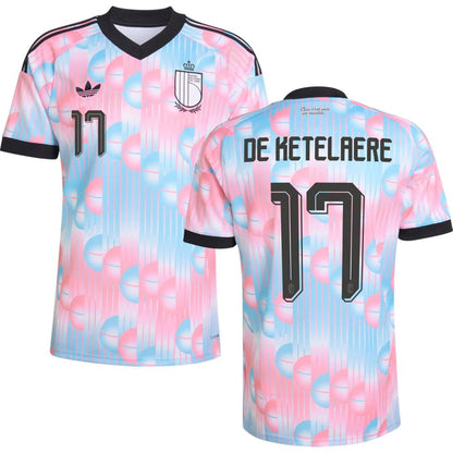 Belgium 2026 World Cup De Ketelaere #17 Away Jersey Shirt