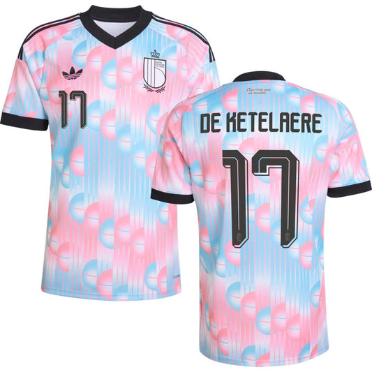 Belgium 2026 World Cup De Ketelaere #17 Away Jersey Shirt