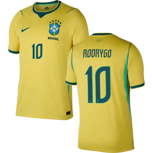Brazil 2026 World Cup Rodrygo #10 Home Jersey Shirt